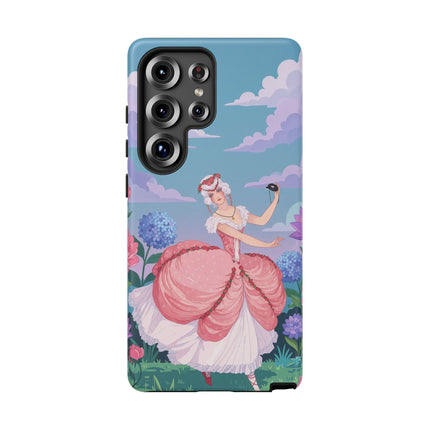🎭🌸 The Lady Of The Secret Masquerade Phone Case – Art Deco Garden Fantasy