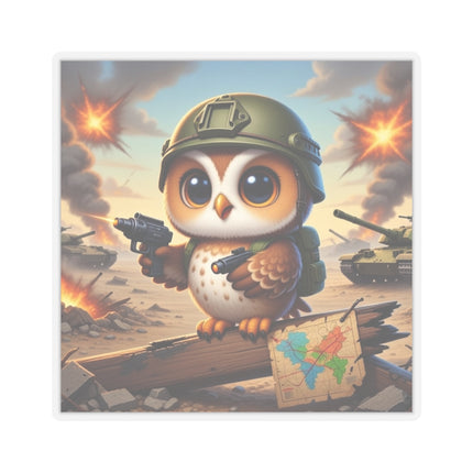 🦉🌟 The Owl on the Front Lines Kiss-Cut Sticker – Courage & Quiet Strength