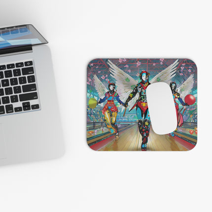 Samurai Robot Angels Mouse Pad, Rectangle