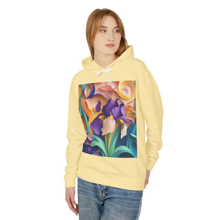 The Elegant Iris Flower Hoodie