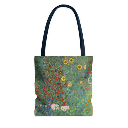 Farm Garden with Sunflowers by Gustav Klimt Tote Bag (AOP)