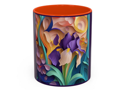 The Elegant Iris Flower Colorful Mugs (11oz, 15oz)