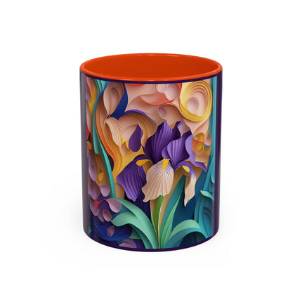 The Elegant Iris Flower Colorful Mugs (11oz, 15oz)