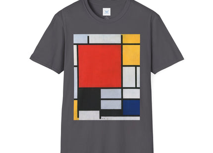 Composition with Red, Yellow, Blue, and Black Softstyle T-Shirt