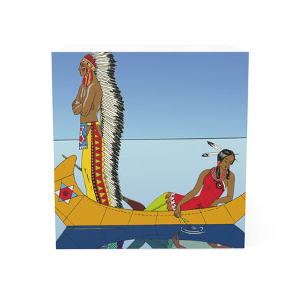Le long du Missouri (Indian couple on the Missouri River) by George Barbier Note Cube