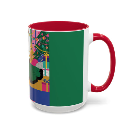 🎄🎁 The Emerald Christmas Belle Colorful Mug – Colorful Holiday Fashion Fantasy