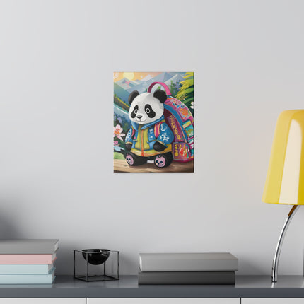 Baby Panda Matte Canvas, Stretched, 0.75"
