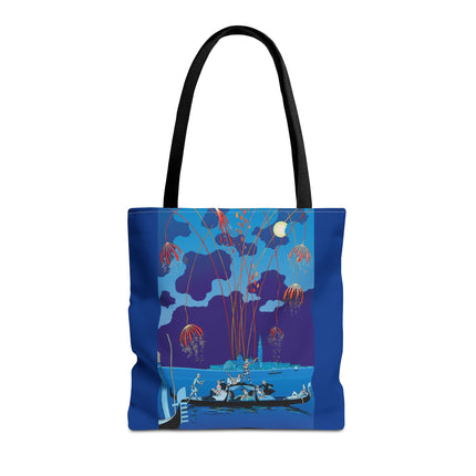 Fireworks in Venice by George Barbier Tote Bag (AOP)