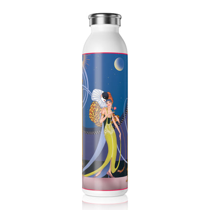 Smoke and Secrets: A Glamorous Encounter in Prohibition Era Slim Water Bottle