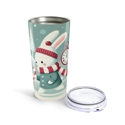 Candy Cane Timekeeper Bunny Tumbler 20oz