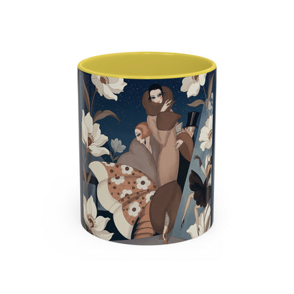 🌸✨ The Midnight Magnolia Masquerade Colorful Mug – Art Deco Nocturne