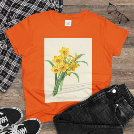 Choix des plus belles fleurs, Plate 052 by Pierre Joseph Redouté  Women's Midweight Cotton Tee