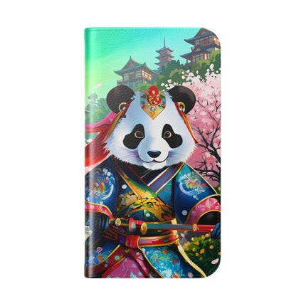 🦊⚔️ Cyberpunk Panda Samurai Flip Case – Futuristic Honor & Kitsune Spirit
