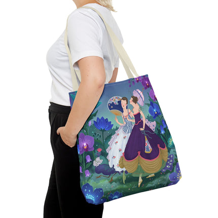 🌸☂️ The Ladies Of The Garden Promenade Tote Bag – Art Deco Floral Elegance