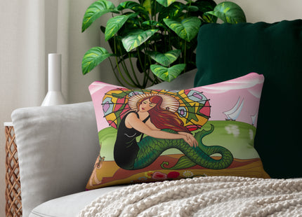 Siren Serenade by Carlo Chiostri Spun Polyester Lumbar Pillow