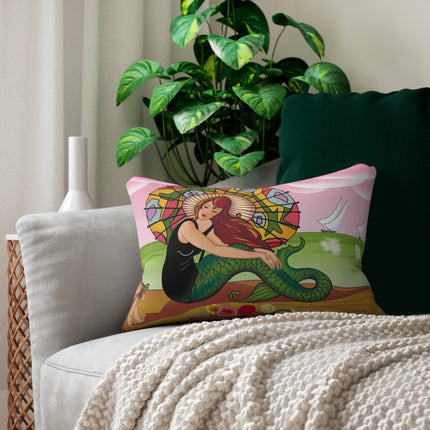 Siren Serenade by Carlo Chiostri Spun Polyester Lumbar Pillow