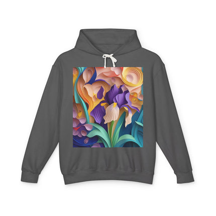 The Elegant Iris Flower Hoodie