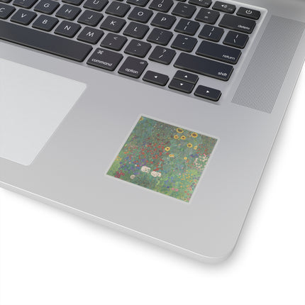 Farm Garden with Sunflowers by Gustav Klimt Kiss-Cut Stickers (4 Sizes)