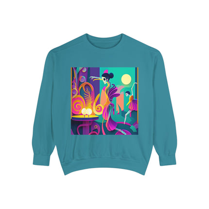Dance of the Skeleton Ballerinas Unisex Garment-Dyed Sweatshirt