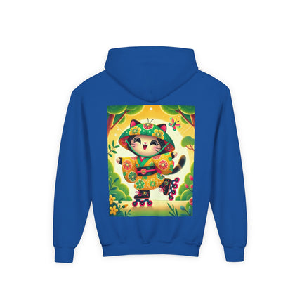 Firefly Dance on Wheels Youth Hooded Sweatshirt – Magical Motion & Playful Glow