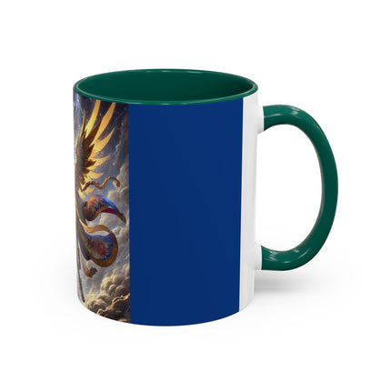 Valkyrie Descending Through Storm Colorful Mugs (11oz, 15oz)