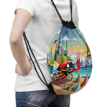 Crab Architect Drawstring Bag