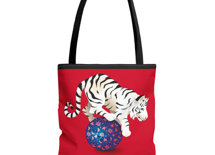 Majestic White Tiger on a Celestial Journey Tote Bag (AOP)