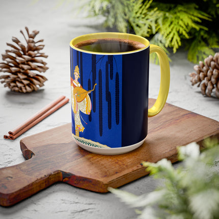Celestial Melody Colorful Mug (11oz, 15oz) – Musical Grace, Starlit Beauty & Art Deco Elegance