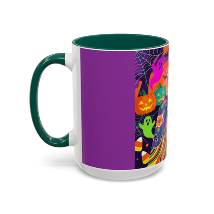 🌈👻 The Rainbow Ghost Masquerade Colorful Mug – Colorful Halloween Charm