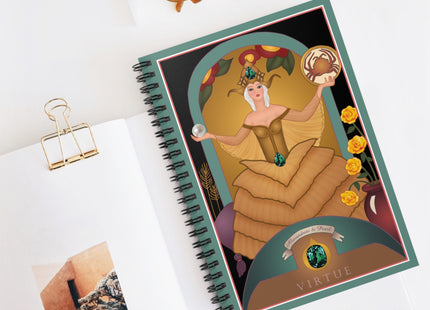 June & Pearl, Alexandrite (from the Gem Series) by Sofia Chiostri Spiral Notebook