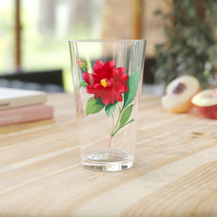 Dahlia Botanical Illustration by Pierre-Joseph Redouté Glass, 16oz