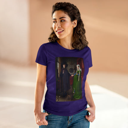 Arnolfini Portrait by Jan Van Eyck Women's Midweight Cotton Tee