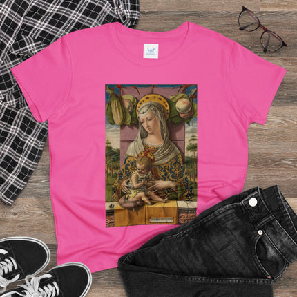 Madonna and Child by Carlo Crivelli Women's Midweight Cotton Tee