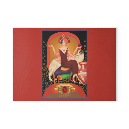 January & Garnet Zodiac Glass Cutting Board