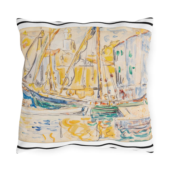 Saint-Tropez by Paul Signac Outdoor Pillows
