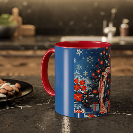 🎋❄️ The Winter Lantern Celebration Colorful Mug – Elegant Asian Christmas Fantasy
