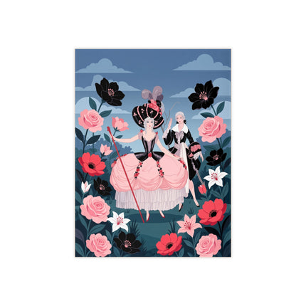 🌹🎭 The Rose Masquerade Promenade Ceramic Tile – Art Deco Floral Elegance