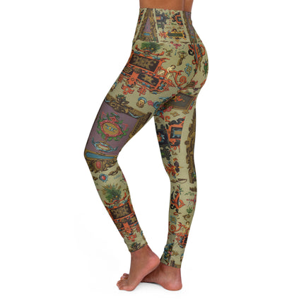 XVI et XVII Siecle 2 by Émile Prisse d'Avennes High Waisted Yoga Leggings (AOP)