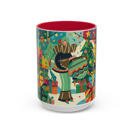 🎄✨ The Lady Of The Christmas Ornament Colorful Mug – Art Deco Holiday Fantasy