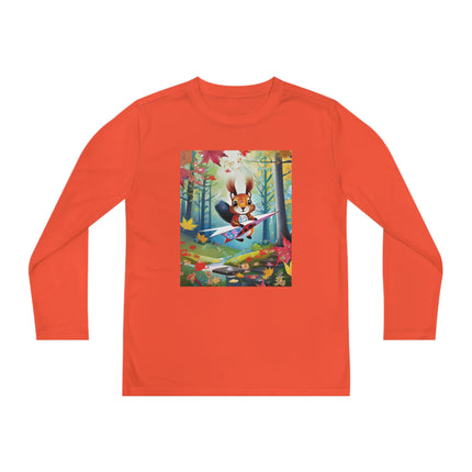 Acorn Aviator Youth Long Sleeve Competitor Tee – Woodland Flight & Whimsical Adventure