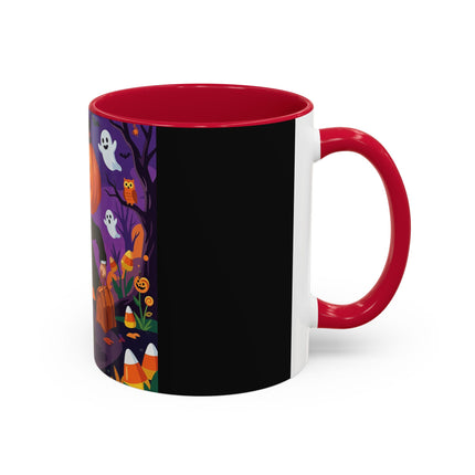 🎃🏮 The Pumpkin Gentleman's Moonlit Stroll Colorful Mug – Whimsical Halloween Charm