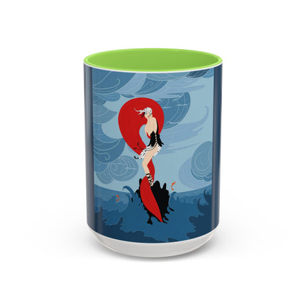 Siren of the Waves Colorful Mugs – Dramatic Sea Power & Bold Elegance