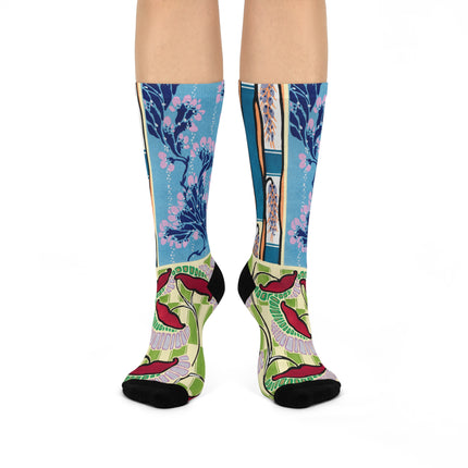 Floral Pattern by Emile-Alain Séguy Cushioned Crew Socks