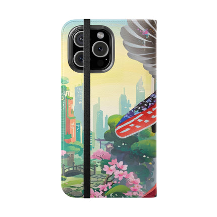 🦉⚔️ Cyberpunk Samurai Owl Flip Case – Neon Wisdom & Warrior Honor