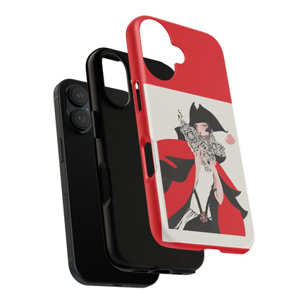 Crimson Masquerade Phone Case – Dramatic Grace & Bold Elegance