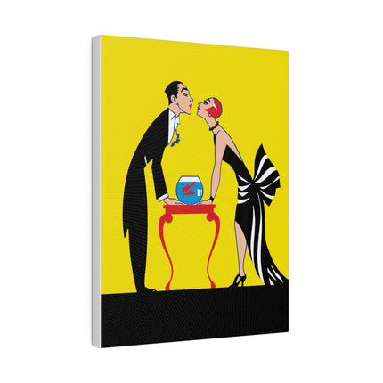 Golden Embrace – A 1920s Art Deco Moment of Passion
