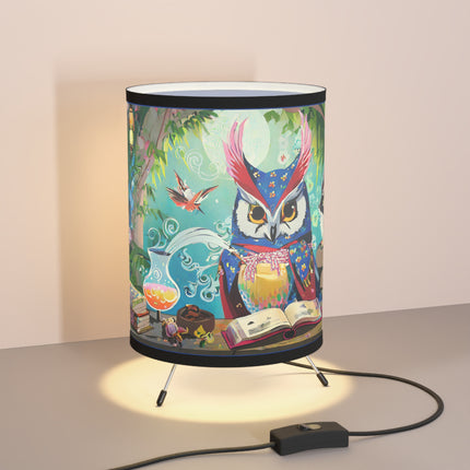 Owl's Magical Workshop Tripod Lamp