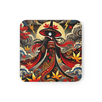 Kabuki Witch Cork Back Coaster