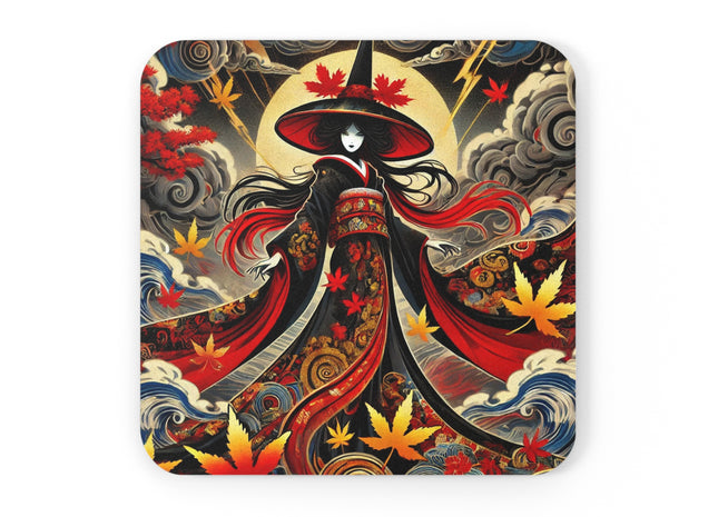 Kabuki Witch Cork Back Coaster