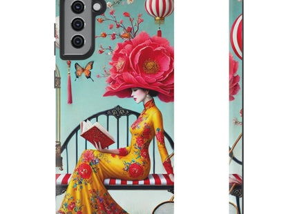Reading In A Painted Garden Phone Cases